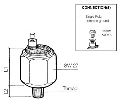 VDO Pressure switch 0.40 Bar